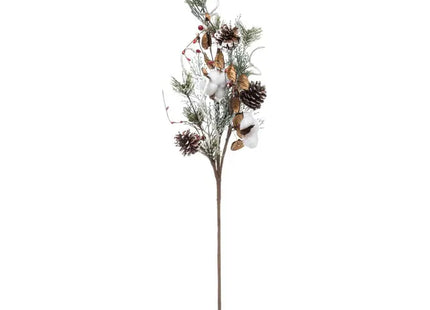 Rama de algodón con bayas, 78 cm de altura - 175787