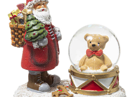 Bola de Nieve "Papa Noel" con oso de peluche - 175797