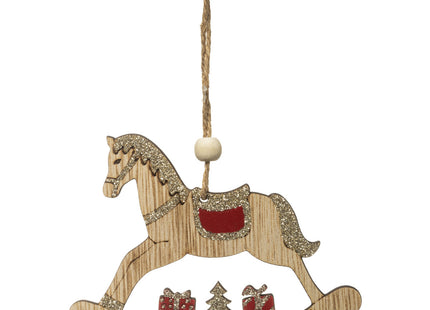 Deco navideño "Caballito" de madera A10cm - 175903