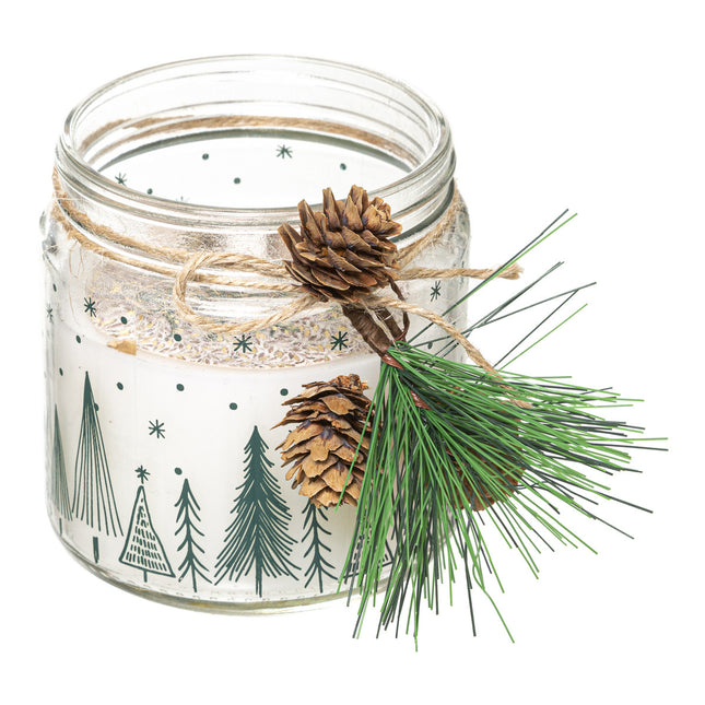 Vela perfumada Tarro cristal estampado con decoración 315Gr - 175999