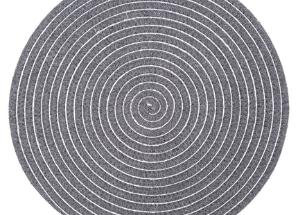 Individual redondo "Shiny" gris con brillo D35 - 176907B