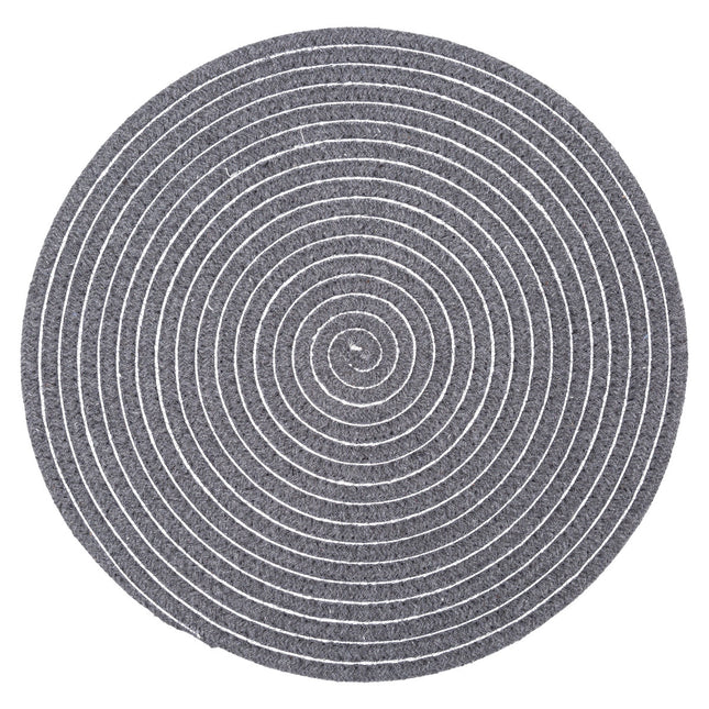 Individual redondo "Shiny" gris con brillo D35 - 176907B