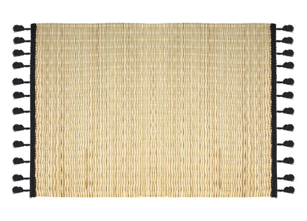 Individual 45x30 con Pompones negro  - 176913A