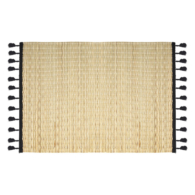 Individual 45x30 con Pompones negro  - 176913A