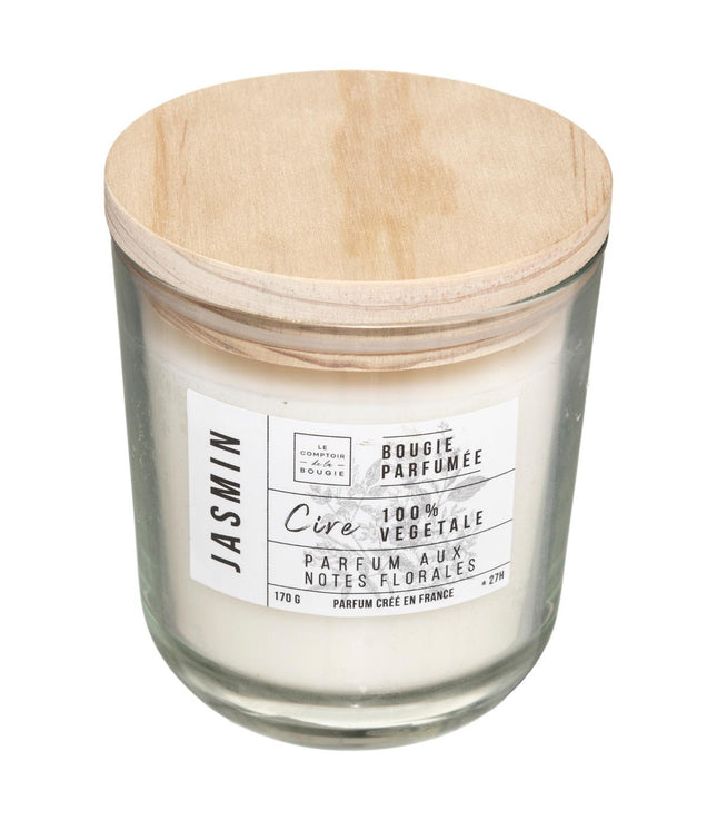 Vela perfumada en vaso + Madera Vegetal 170g - 178313