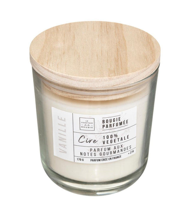 Vela perfumada en vaso + Madera Vegetal 170g - 178313