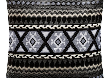 Funda de almohada Jacquard negro & blanco 40x40cm - 178518