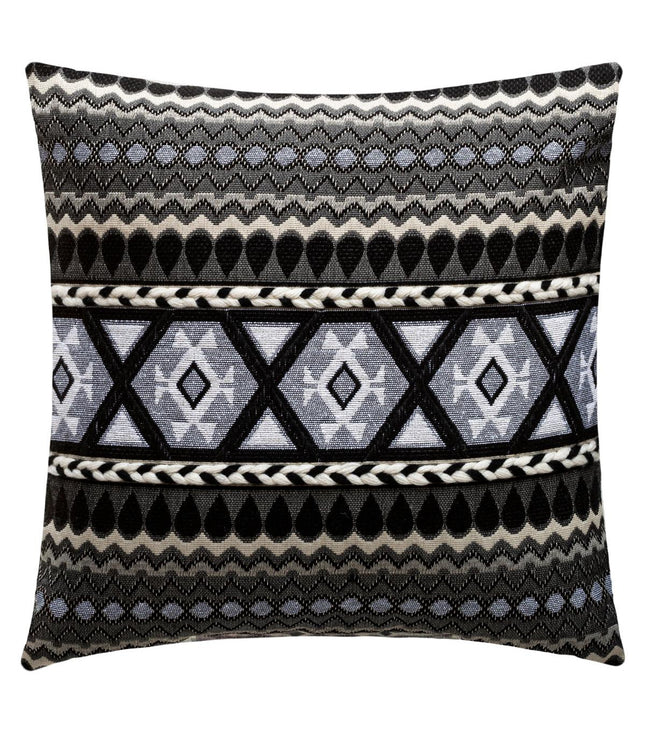 Funda de almohada Jacquard negro & blanco 40x40cm - 178518