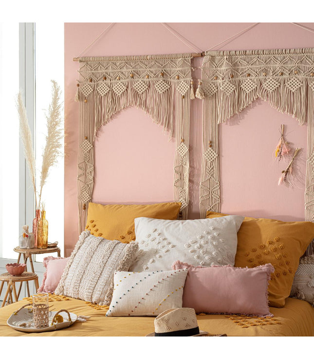 Cortina de hilo de algodón macramé 90x200 - 178521