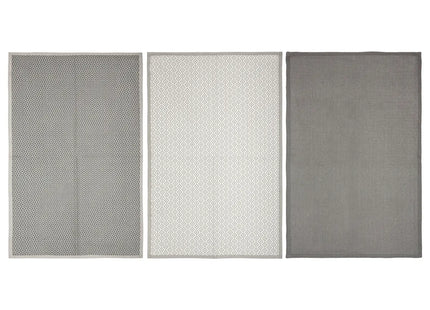 Juego de 3 paños de cocina de algodón gris arcilla 45x70cm - 178554L