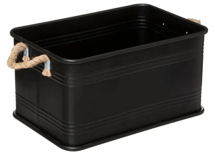 Baúl de metal "Cuba" negro S - 178716