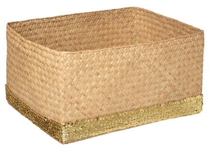 Cesta con lentejuelas rectangular G - 178796