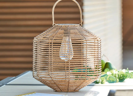 Velador "Solar" de mimbre D30cm - 178903