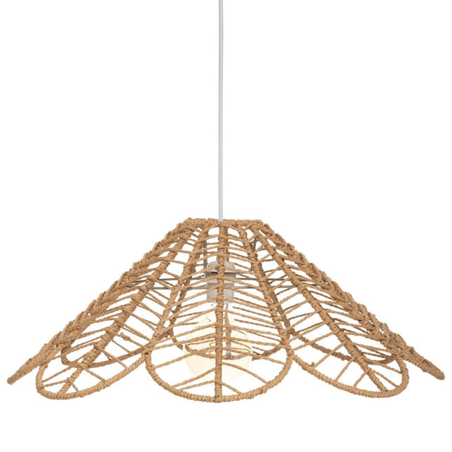Lámpara suspendida "Folk" de cuerda beige D58cm -  178910