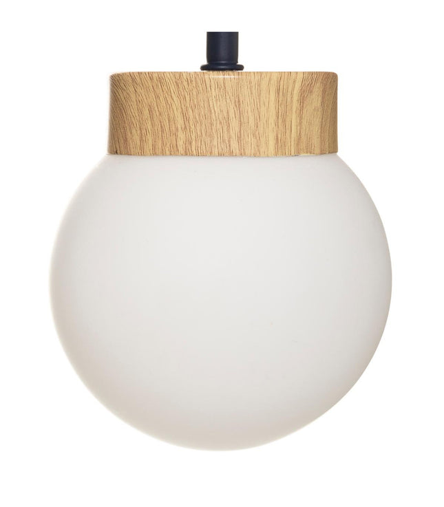 Velador de mesa "Hotel" de metal azul marino y cristal blanco A46cm - 178916