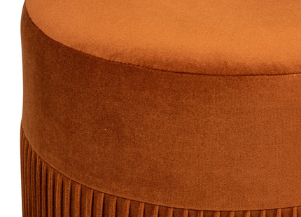 Puf "Nofy" en terciopelo ámbar D31cm - 179139C