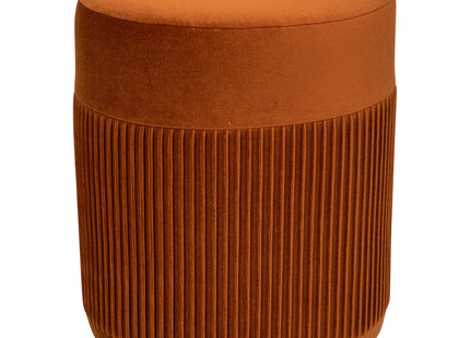 Puf "Nofy" en terciopelo ámbar D31cm - 179139C