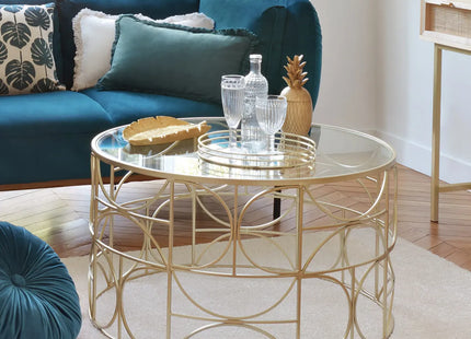 Mesa de centro "Suite" dorado D71cm - 179156