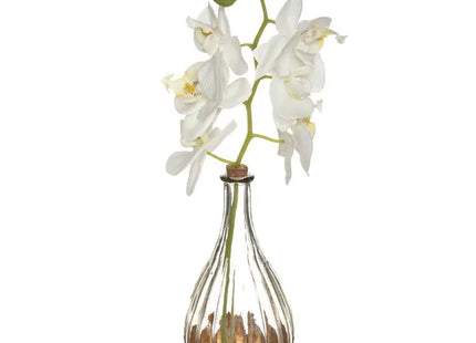 Jarrón de cristal con orquídea artificial "Edi" de 40 cm de alto - 179207