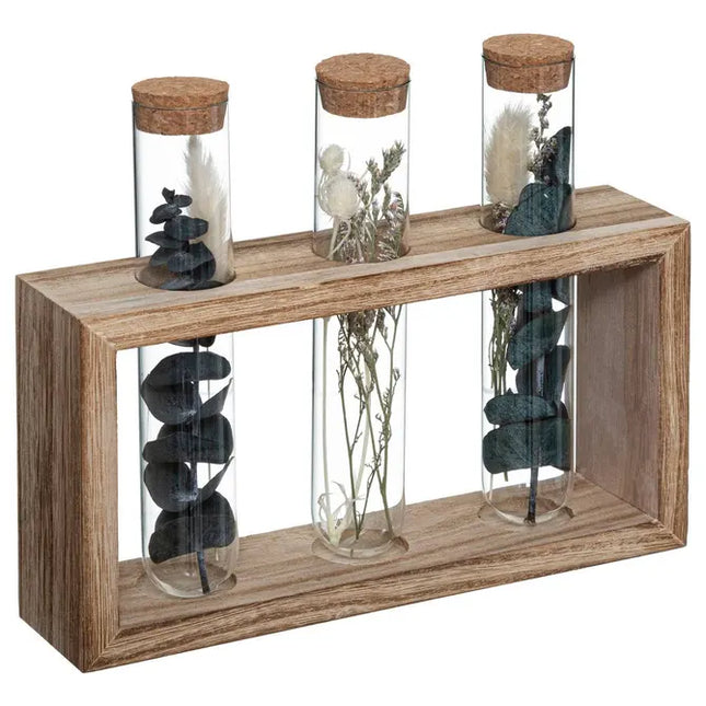 3 tubos de flores secas "Casa" A17cm- 179231