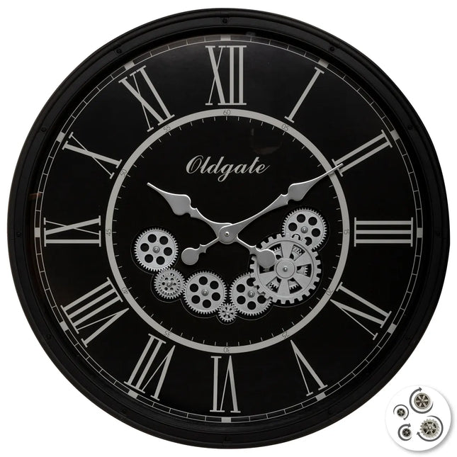 Reloj "Loann" negro D76cm - 179408