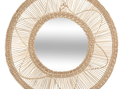 Espejo redondo "Flor" seagrass D58 - 179429