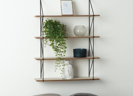 Estante de pared "Iris" en madera y metal 60x80cm - 179497