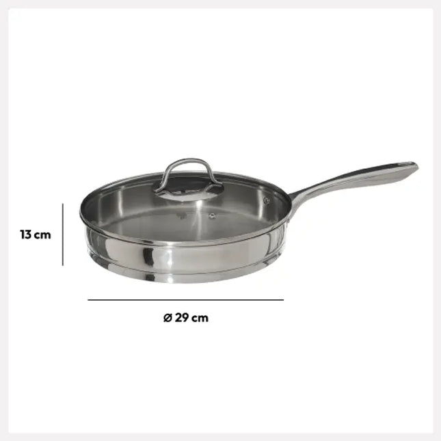 Sartén "Resilience" para saltear de acero inoxidable D28 cm - 179708