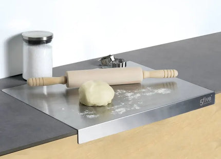 Tabla de amasar de acero inoxidable 50x40cm para pan, pizza, pastel - 179748