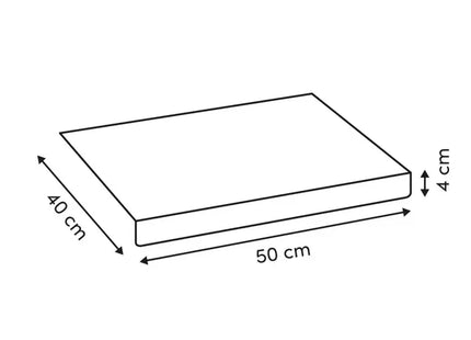 Tabla de amasar de acero inoxidable 50x40cm para pan, pizza, pastel - 179748