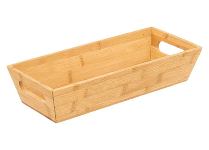 Cesta esquinera rectangular de bambú de 33x14 cm - 179763
