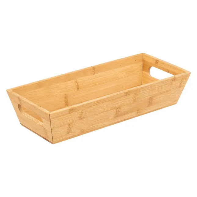 Cesta esquinera rectangular de bambú de 33x14 cm - 179763
