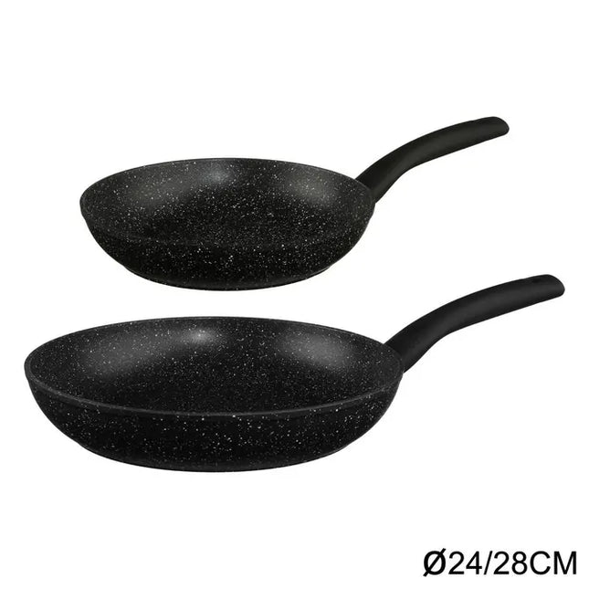 2 sartenes de aluminio "Caracter", 24/28 cm  - 179795