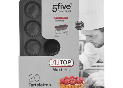 Molde para 20 tartaletas tamaño maxi en silicona "Silitop" - 179796
