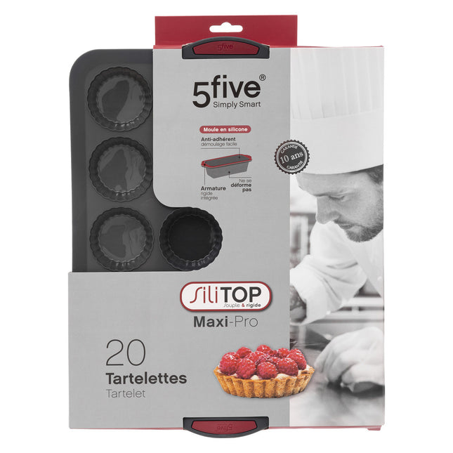 Molde para 20 tartaletas tamaño maxi en silicona "Silitop" - 179796