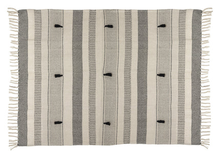 Cubre cama "Terra" de algodón con pompones 130x180cm - 181001