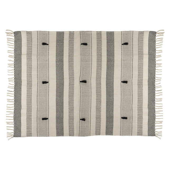 Cubre cama "Terra" de algodón con pompones 130x180cm - 181001