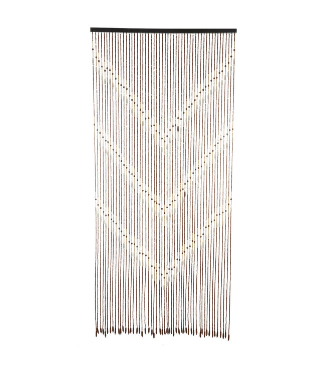 Cortina para puerta abalorios de madera multicolor 90x200 - 181005