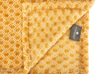 Frazada de franela "Otto" Amarillo mostaza 125x150cm - 181018R