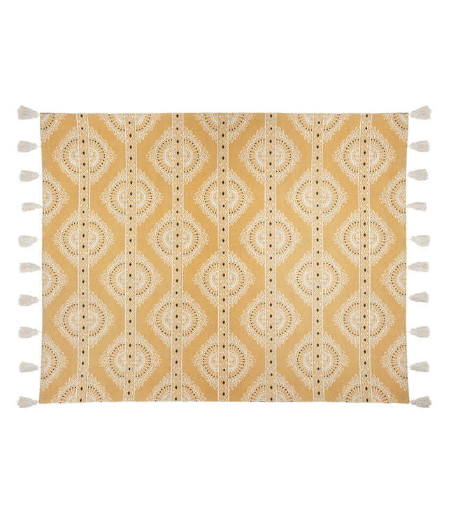 Alfombra decorativa jacquard ocre 120x170 - 181075