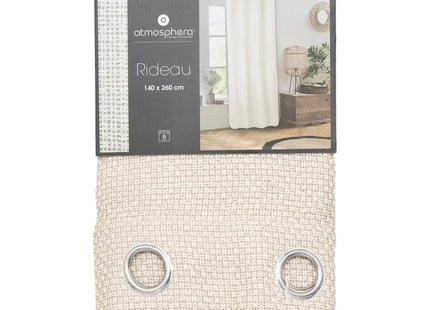 Cortina "Wild" gris 140x260cm - 181086B