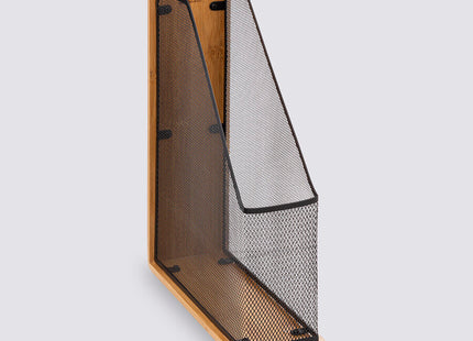 Revistero "Havi" de metal y bambú - 181245