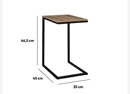 Mesa auxiliar "Aliaj" efecto madera oscura - 181281