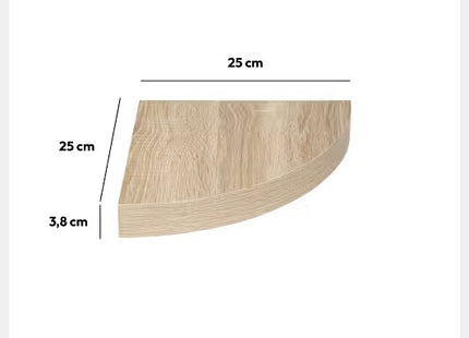 Estante esquinero “Fixy” efecto roble natural - 181396C