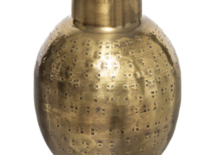 Florero de metal "Oasis" dorado martillado A14cm - 181409