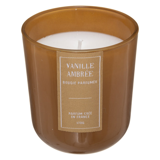 Vela perfumada en tarro de cristal 170gr Aroma de vainilla ámbar - 181628A