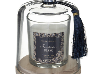 Vela perfumada bajo campana de cristal 130gr Jazmín blanco - 181645E