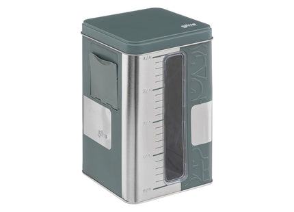 Caja con pico y ventana graduada en metal 1kg "Windo" - 181866