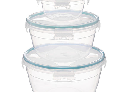 Set de 3 potes de almacenaje redondas con cierre Clipeat - 181891