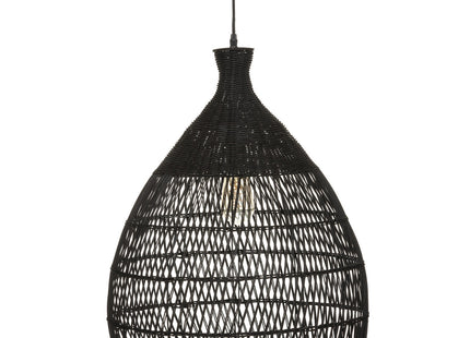 Lámpara suspendida "Léa" de ratán negro D49cm - 181911